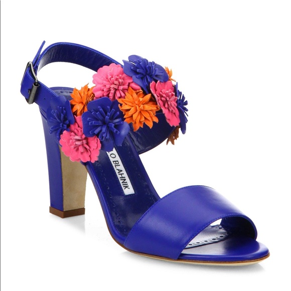 Manolo Blahnik Shoes - New  Manolo Blahnic Khanfior Flower Sandals